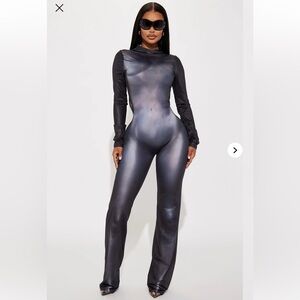 Long Sleeve High Neck Jumpsuit